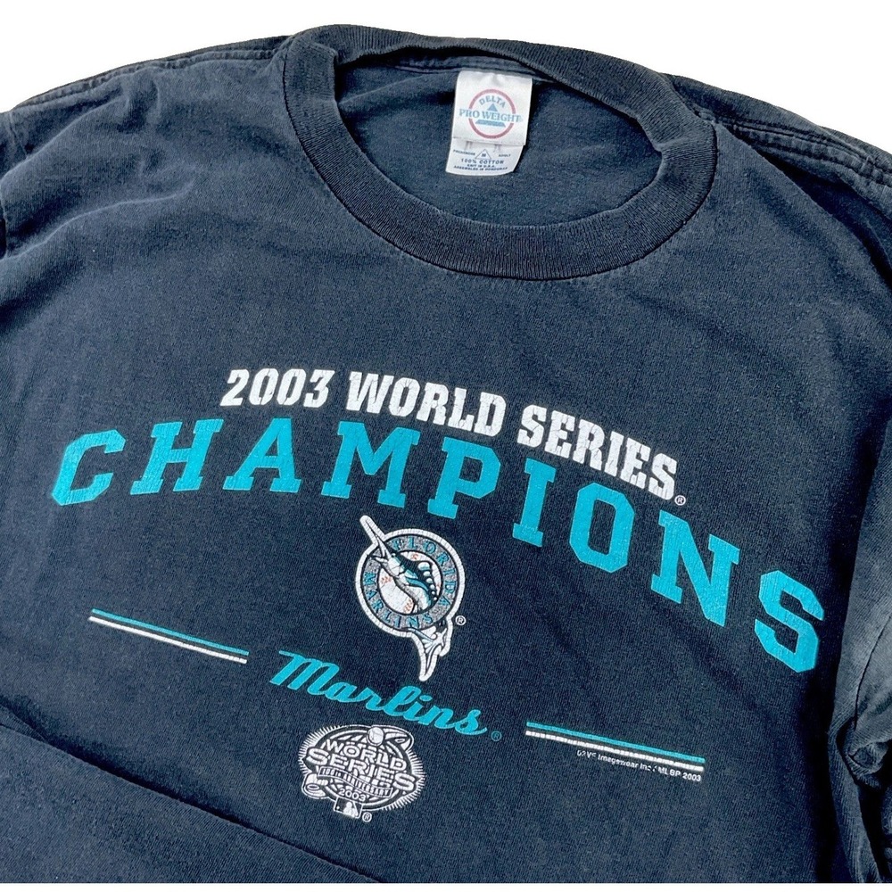 Florida Marlins World Series 100th Anniv Graphic T-Shirt Mens Sz M 2003 Vintage
